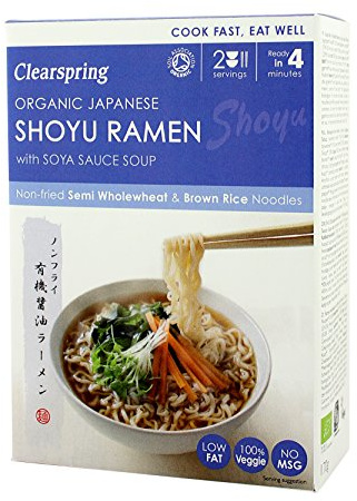 Clearspring Organiques Japonais Nouilles Ramen Shoyu Avec De La Sauce De Soja Soupe 170G - Paquet de 6
