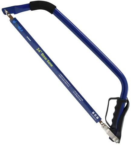 Dapetz ® 24 Sturdy Tubular Steel Frame Super Sharp Blade Soft Grip Multi-Function Safety Handle Bow Saw Ideal for Wood, Trees, Branches with Finger Guard for Safety