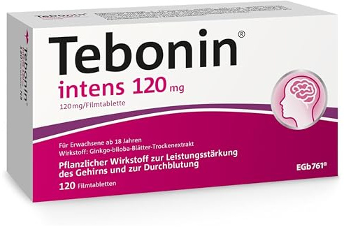 Tebonin intens 120 mg mit Ginkgo-Spezialextrakt bei Tinnitus*, 120 Stk.