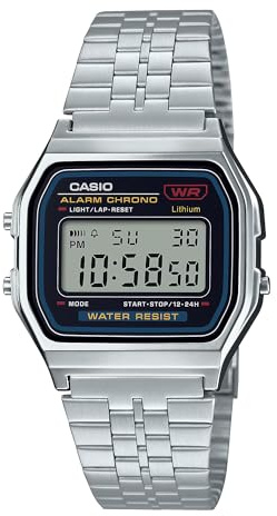 Casio Montre Unisex Digitale avec Bracelet en Acier Inoxydable – A159W-1D