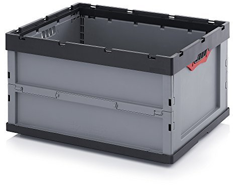 AUER Profi-Faltbox utan lock 5-pack | 188 liter, FB 86/445, 80 x 60 x 44,5 cm | Vikbox behållare stapelbehållare förvaringslåda transportbox