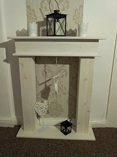 Wolkenstube Camino decorativo bianco Shabby, camino, realizzato a mano, caminetto