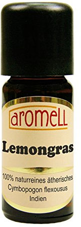 aromell Lemongras - 100% naturreines, ätherisches Öl aus Indien, 10 ml