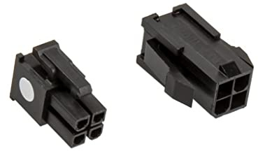 CableMod CM-CON-4ATX-R 4 pin ATX Noir connecteur de Fils - Connecteurs de Fils (4 pin ATX, Noir, Silicone, 2 pièce(s))