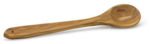 Continenta Cuillère de Cuisine Ronde en Bois d'olivier 30 cm 9 x 2 x 2 cm