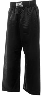 METAL BOXE Pantaloni Kickboxing Prima Nero Taglia 140 cm