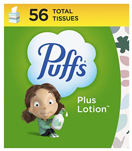 Puffs Plus Lotion Gesichtstücher (1 Würfel, 56 Stück pro Box)