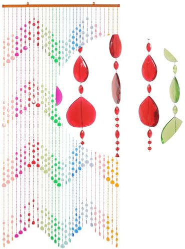 HAB & GUT -DV0193- Türvorhang KLUNKER, Mehrfarbig, 90 x 200 cm Perlenvorhang