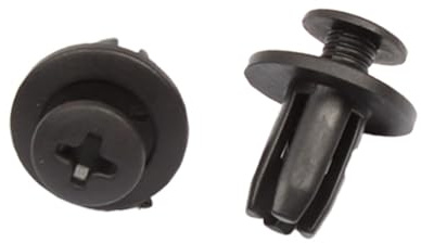 sourcing map Kunststoffnieten Schwarz 100 Stück Für Auto Türverkleidung | Maximaler Durchmesser 15mm, Stiellänge 11mm, Netto Gewicht 78g, Für Kotflügel, Stoßstange, Tür