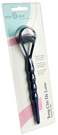 MIRADENT Zungenreiniger Tong-Clin de Luxe blau 1 St