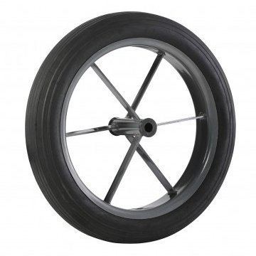 Roue ø360mm avec bandage plein et jante à rayons pour brouettes