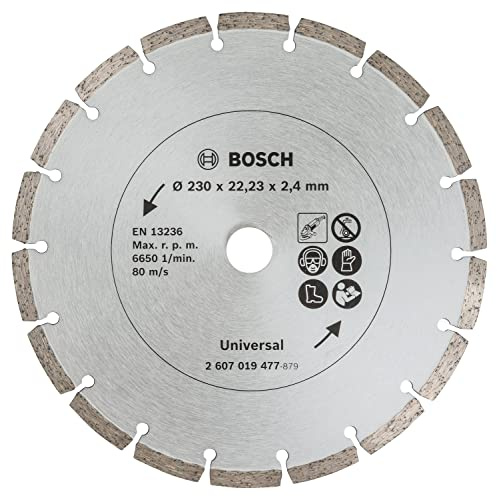 Bosch Home and Garden 2 Diamanttrennscheiben für Baumaterial, 230 mm, 2607019479