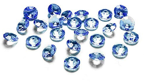 Kristall-Acryl-Diamanten blau, 1,2 cm, 100 Stück