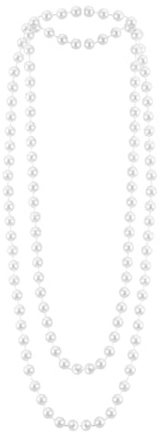 W WIDMANN MILANO Party Fashion - Halskette mit Perlen, 160 cm | Perlenhalskette als Accessoire für Burlesque-, Charleston-, 20er Jahre- und Flapperkostüme, Karneval