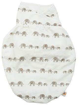 Ergobaby Couverture d’emmaillotage Bébé Coton, Gigoteuses Naissance, Sac de Couchage pour Bébé, Swaddler Elephant