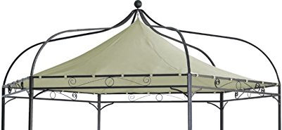 DEGAMO Ersatzdach Pavillondach für Pavillon Modena 6-eck, Ecru