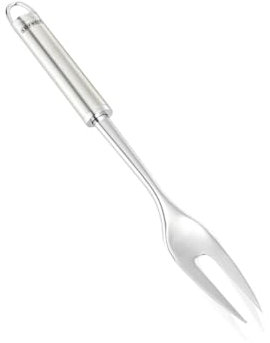 Leifheit Fleischgabel ProLine-Serie, spitze Bratengabel 33 cm, Grillgabel aus rostfreiem Edelstahl, ovaler Griff für angenehme Handhabung, Tranchierbesteck, Servierbesteck mit praktischer Aufhängeöse