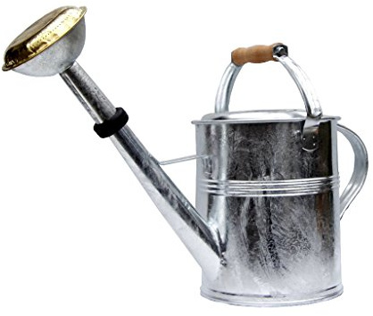 Garten von Ehren Feuerverzinkte Gießkanne Logo 5 Liter Zink