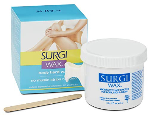 Surgi-Wax Microwave Hair Removal Hard Wax for Body, 4 Oz