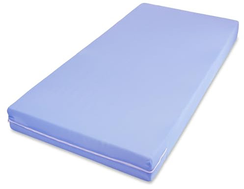 MSS e.K. Easy Active 90 x 200 x 11 cm Roll-Matratze für Kinder und Erwachsene Bezug Blau Komfortschaum