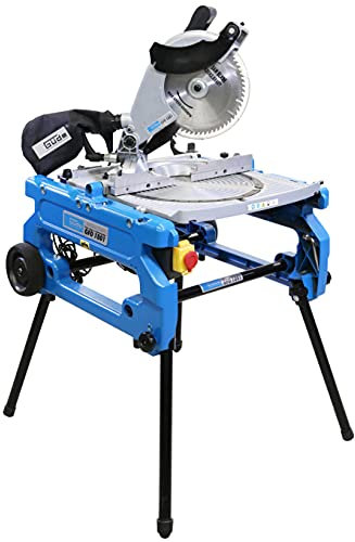 Güde Tisch/Kapp/Gehrungssäge GFO 1801 (1800 W, 4200 U/min, Alu-Druckguss-Schwenktisch 180°, Profi-HM-Sägeblatt Ø 254 mm, Parallel- und Gehrungsanschlag, Schnittbereich (bei 90°/90°) 160x80 mm, mobil)