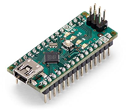 Arduino Nano [A000005] - Compact ATmega328P Microcontroller with 22 Digital I/O Pins, 8 Analog Inputs, USB Connectivity, and Arduino IDE Compatibility for Prototyping and DIY Projects