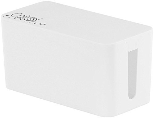 Callstel Steckdosen Organizer: Kabelbox klein, 23,5 x 11,5 x 12 cm, weiß (Stromkabel-Box, Kabel-Aufbewahrungssysteme, Verlängerungskabel)