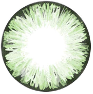 Matlens – EOS Farbige Kontaktlinsen mit Stärke circle lenses grün green ICE II 2 Linsen 1 Kontaktlinsenbehälter 1 Pflegemittel 50ml