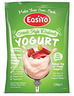 Easiyo Greek & Rhubarb Premium Yoghurt Mix 230g (Pack of 2)