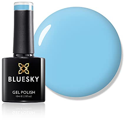 Bluesky Gel Nail Polish, Pacific Neon19, Blue, Bright, Colour, Sky, Long Lasting, Chip Resistant, 10 ml (Requires Drying Under UV LED Lamp)