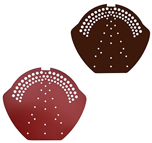 First-Endscheibe Alu ziegelrot + braun/Pck a 2 Stück