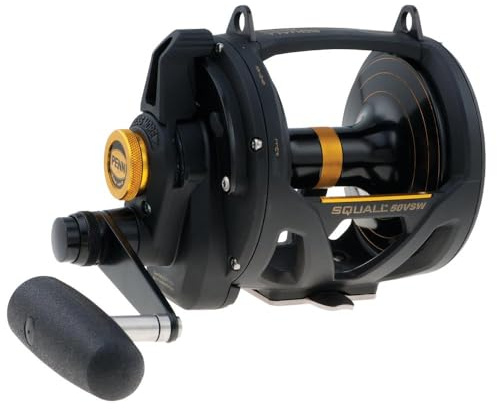 PENN Squall Lever Drag 2 Speed Multirolle – Salzwasser Boots- und Kajaksangeln