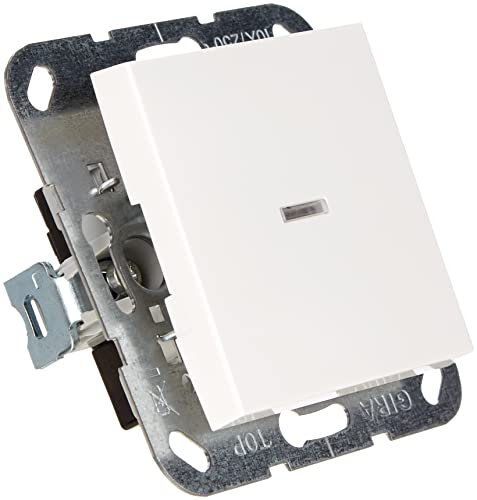 Gira 012203 Tastschalter Aus 2 pol Kontroll System 55 reinweiß