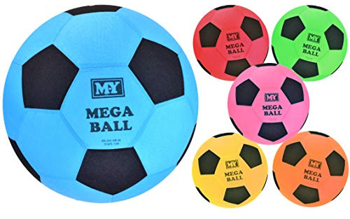 KandyToys 45 cm Mega Ball – färgglad uppblåsbar fotboll i nät