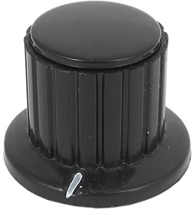 sourcing map Lautstärkeregler 4 mm Spaltung Schaft Durchm. Potentiometer Mixer Knopf Schwarz de