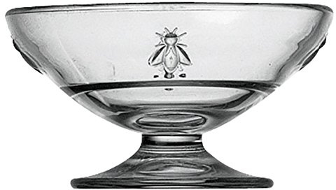 Côté Table Seite Tisch 5617 Bienen Schälchen mit Fuß Glas Silber 11,5 x 7 x 6 cm (6 Stück)
