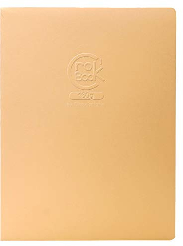 Clairefontaine 60337C - Zeichenbuch / Skizzenheft Crok'Book DIN A4 21x29,7 cm Hochformat, 20 Blatt 160g, ideal zum Skizzieren, Zeichnen & Notizen, Einband personalisierbar, farbig sortiert, 1 Stück