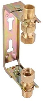 Wasserzählerbügel - senkrecht, verzinkt verstellbar, Qn 2,5 m³/h-1 x 1