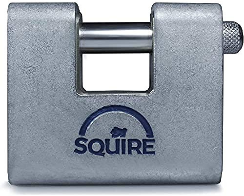 Henry Squire ASWL2 Warehouse Armoured Brass Block 5 Pin Padlock, 80 mm (Length) x 30 mm (Width)