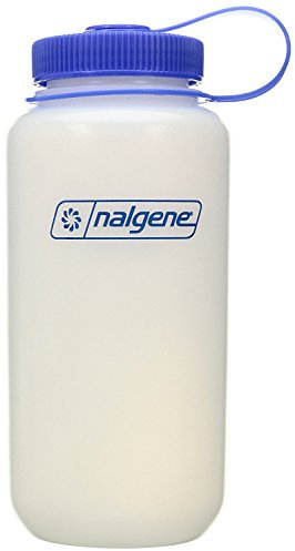 Nalgene Bouteille UL HDPE Grande Ouverture-1L, Transparent, Bleu