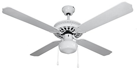 Orbegozo CL 08132 B Ventilador de techo con luz, 4 palas reversibles, diámetro 132 cm, 3 velocidades y 60 W de potencia, Color Blanco