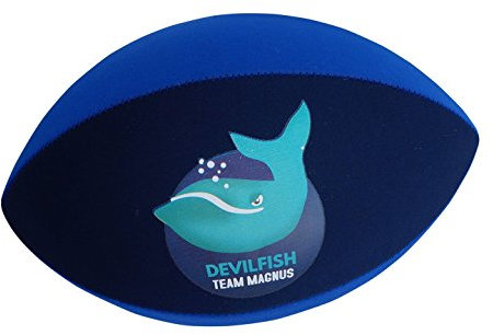 Team Magnus Ballon de Rugby néoprène Eau Piscine (Bleu/Bleu Marine)