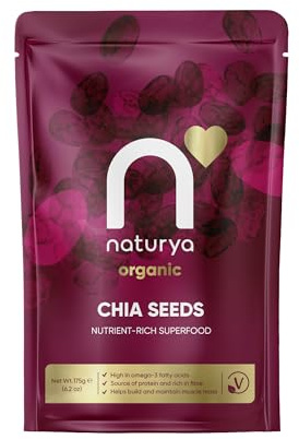 Naturya Organic Chia Seeds 175g Packed with Iron & Calcium