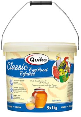 Quiko Classic Eifutter 5Kg - Kraft- und Aufzuchtfutter für alle Ziervogelarten