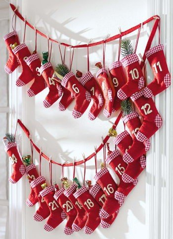 Adventskalender Red Sock zum selber befüllen, rote Socken