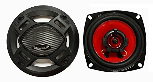 Belson BSS-425FB - Juego de Altavoces coaxiales de 4, 2 vías 80 W, Negro