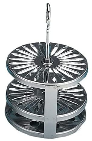 neoLab Edelstahl-Gestell für 24 Objektträger, Rund, Silber, 96 mm Durchmesser, 95 mm Höhe