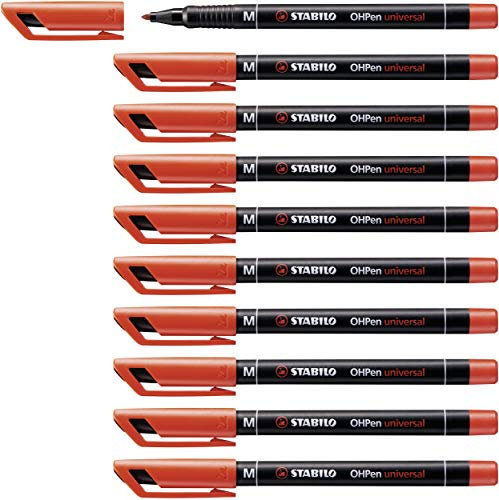 STABILO - Folienstift - OHPen universal - permanent medium - 10er Pack - rot
