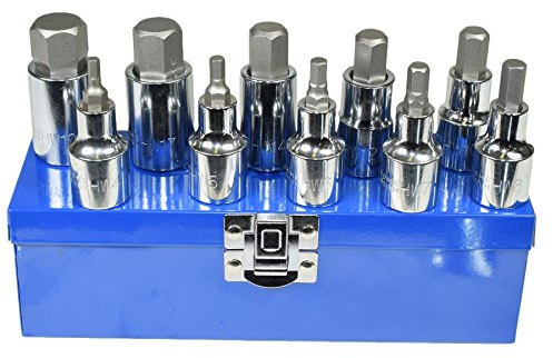 1/2 Drive Hex/Allen Key bit Socket Set Metric Sizes 4mm - 19mm AT659