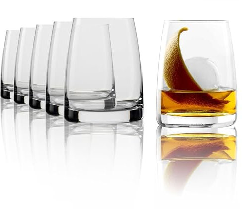 Stölzle Lausitz Experience Whisky Gläser D.O.F. 6er-Set 325ml – Hochwertige Whiskybecher in zeitlosem Design – Whiskey Tumbler aus bleifreiem Kristallglas – Spülmaschinen- & Stoßfest, Made in Germany